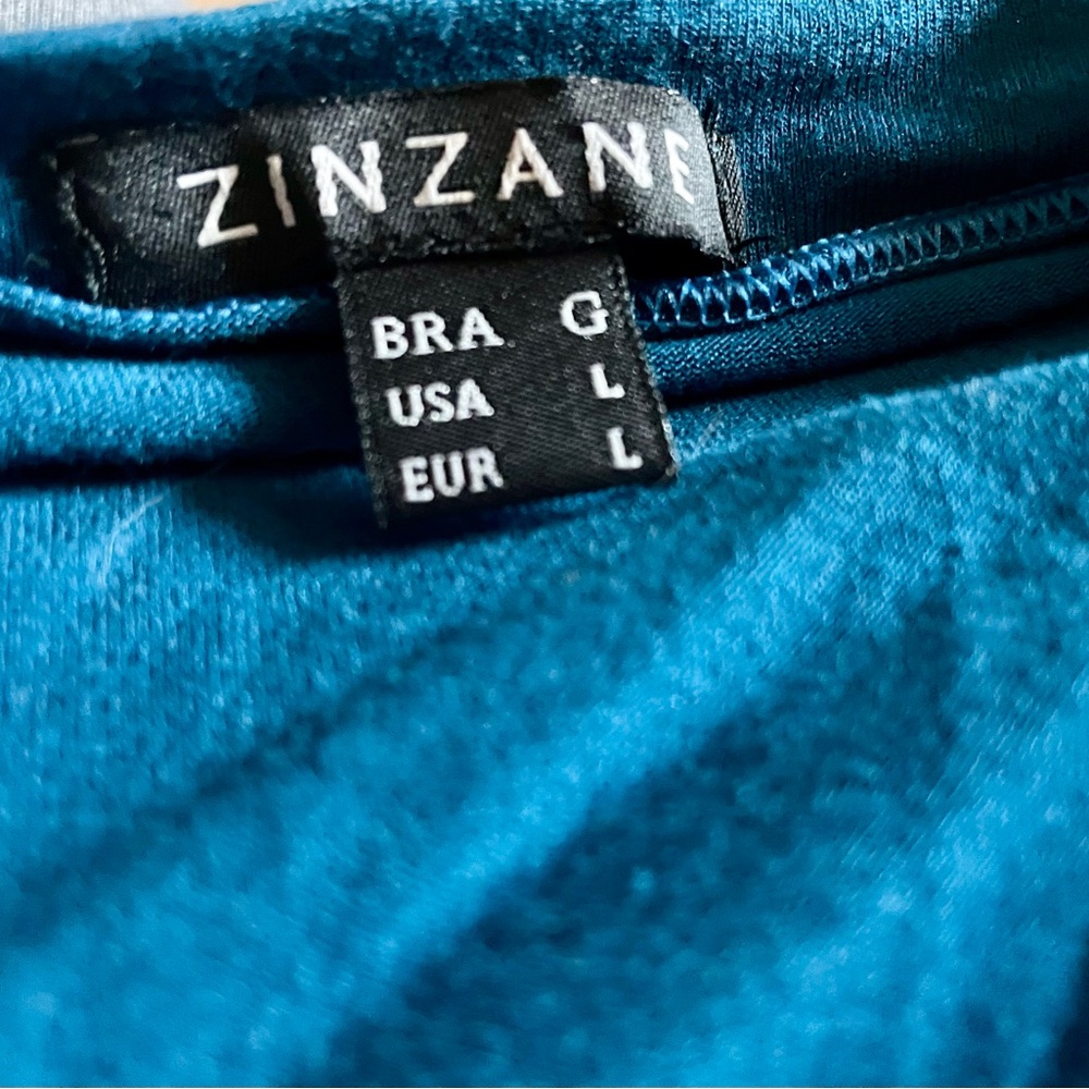 Zinzane Dark Teal V-Neck Tee
